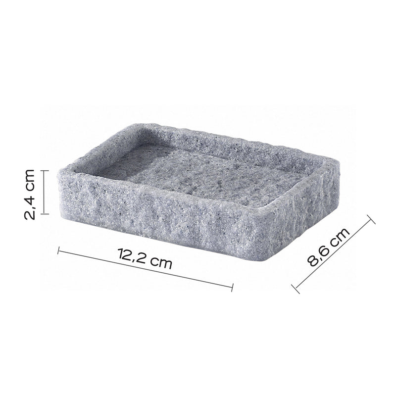 Portasapone da appoggio Gedy modello Aries - Grigio