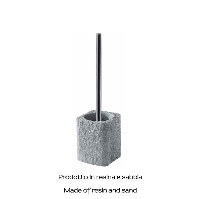 Scopino da appoggio con ciuffo in setole Gedy modello Aries - Grigio by CeramicStore | Lo specialista del tuo bagno