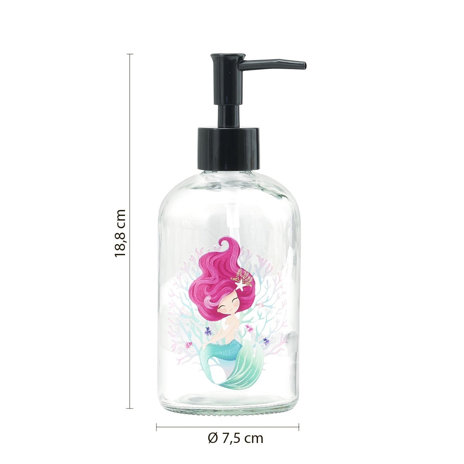 Dispenser sapone con erogatore in plastica nera Gedy serie Gioia - Sirenetta