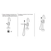Miscelatore monocomando a pavimento per vasca freestanding RubiFlux nero by CeramicStore | Lo specialista del tuo bagno