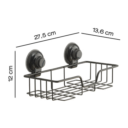 Portaoggetti rettangolare doccia in filo di Gedy serie Hot - Nero Matt by CeramicStore | Lo specialista del tuo bagno