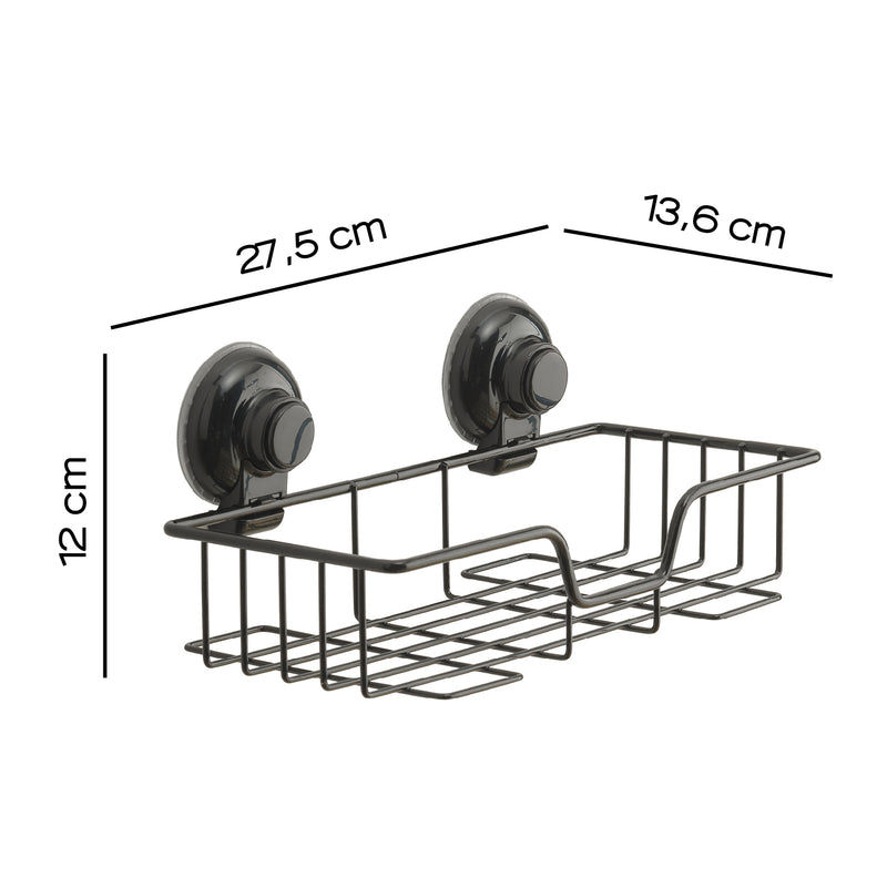 Portaoggetti rettangolare doccia in filo di Gedy serie Hot - Nero Matt by CeramicStore | Lo specialista del tuo bagno