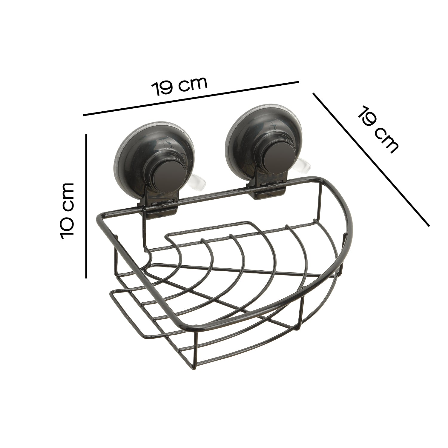 Portaoggetti angolare doccia in filo di Gedy serie Hot - Nero Matt by CeramicStore | Lo specialista del tuo bagno