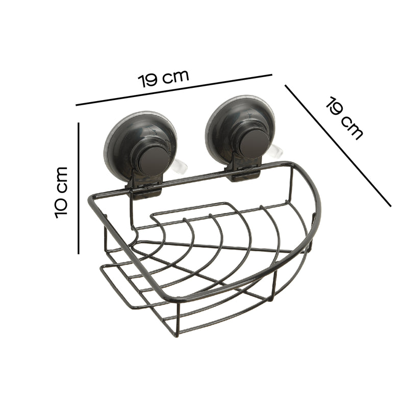 Portaoggetti angolare doccia in filo di Gedy serie Hot - Nero Matt by CeramicStore | Lo specialista del tuo bagno