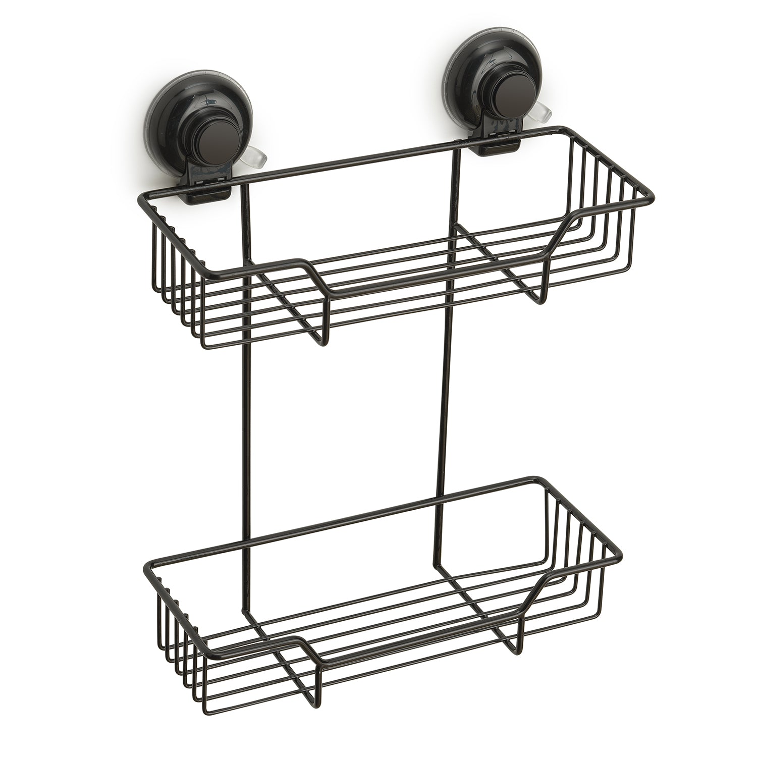 Portaoggetti doccia doppio in filo di Gedy serie Hot - Nero Matt by CeramicStore | Lo specialista del tuo bagno