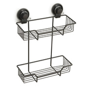 Portaoggetti doccia doppio in filo di Gedy serie Hot - Nero Matt by CeramicStore | Lo specialista del tuo bagno