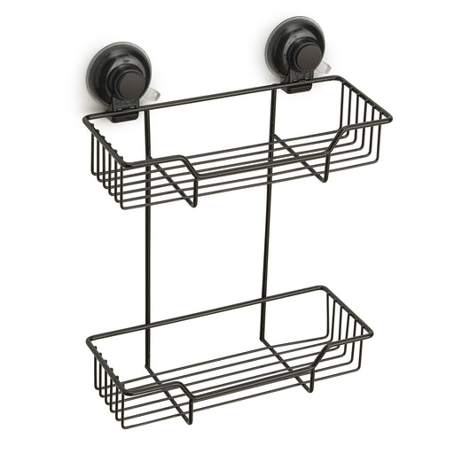 Portaoggetti doccia doppio in filo di Gedy serie Hot - Nero Matt by CeramicStore | Lo specialista del tuo bagno