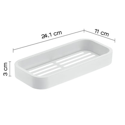 Portaoggetti doccia rettangolare Outline di Gedy - Bianco Matt versione outlet by CeramicStore | Lo specialista del tuo bagno