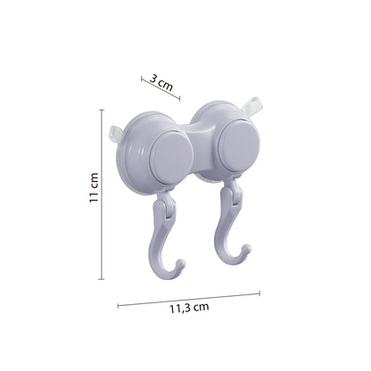 Appendiabiti doppio a muro di Gedy serie Vesuvio - Bianco by CeramicStore | Lo specialista del tuo bagno