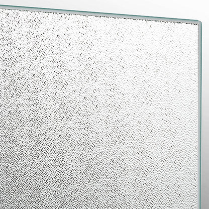 Box doccia 1 anta scorrevole 130cm cristallo stampato C profilo bianco Oceania by CeramicStore | Lo specialista del tuo bagno