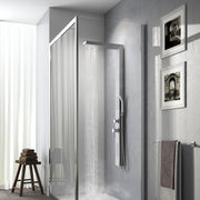 Pannello doccia multifunzione con cascata e miscelatore termostatico modello CASCADE PLUS 00 finitura inox - Spazzolato by CeramicStore | Lo specialista del tuo bagno