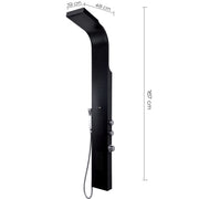 Pannello doccia multifunzione con miscelatore termostatico da cm 167 modello SPA 01 - Nero by CeramicStore | Lo specialista del tuo bagno