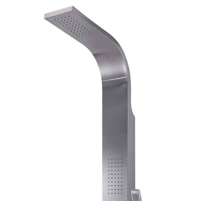 Pannello doccia multifunzione da cm 160 modello MASSAGE 01 finitura inox - Spazzolato by CeramicStore | Lo specialista del tuo bagno