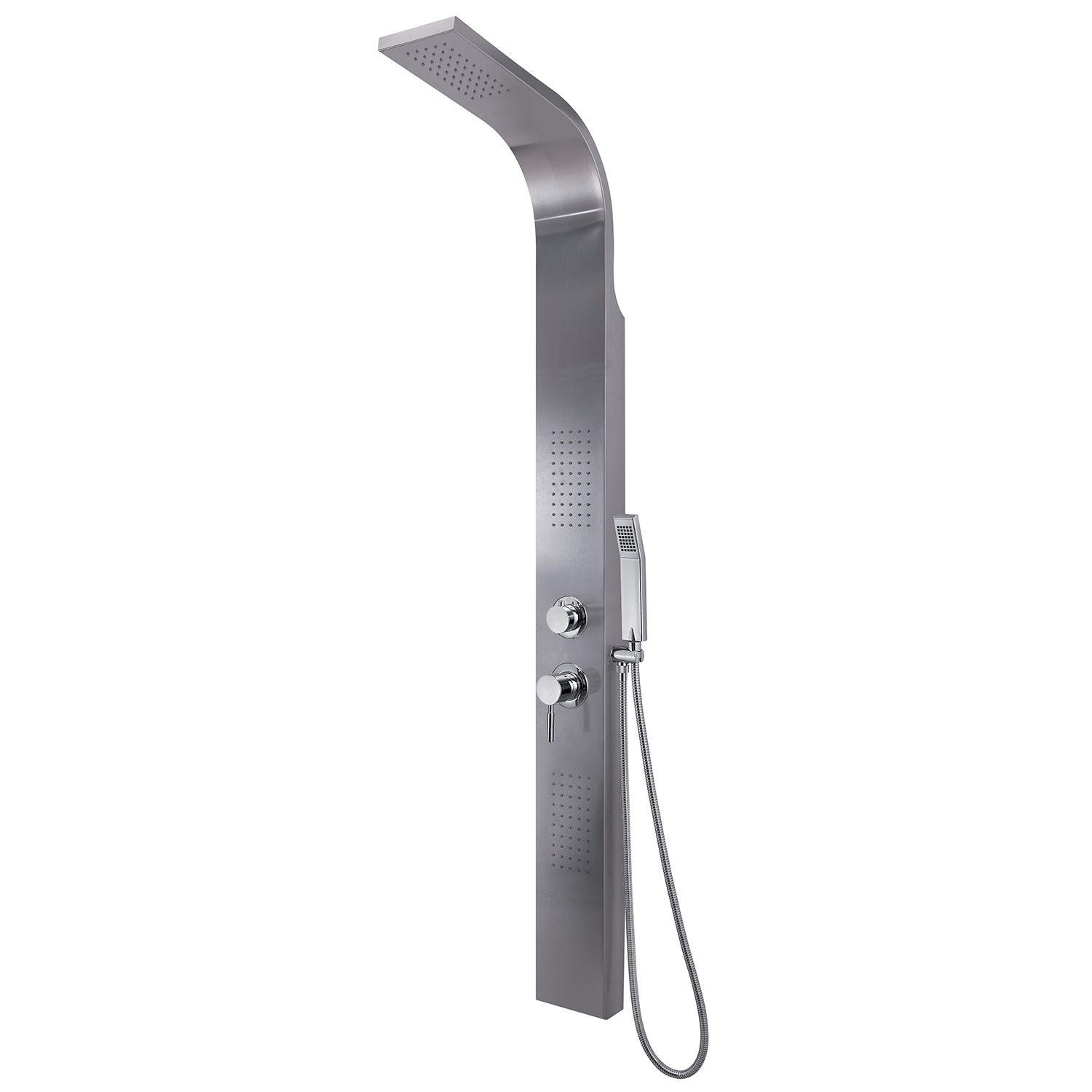 Pannello doccia multifunzione da cm 160 modello MASSAGE 01 finitura inox - Spazzolato by CeramicStore | Lo specialista del tuo bagno