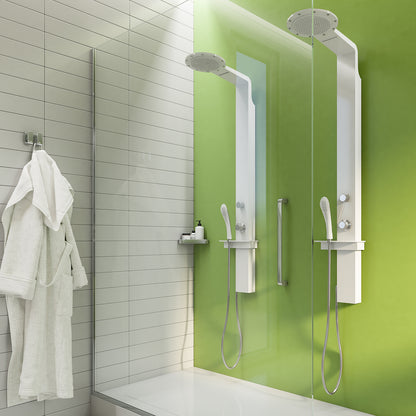 Pannello doccia multifunzione con miscelatore termostatico da cm 145 modello WELLNESS 01 - Bianco by CeramicStore | Lo specialista del tuo bagno