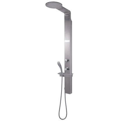 Pannello doccia multifunzione con miscelatore termostatico da cm 145 modello WELLNESS 02 - Spazzolato by CeramicStore | Lo specialista del tuo bagno