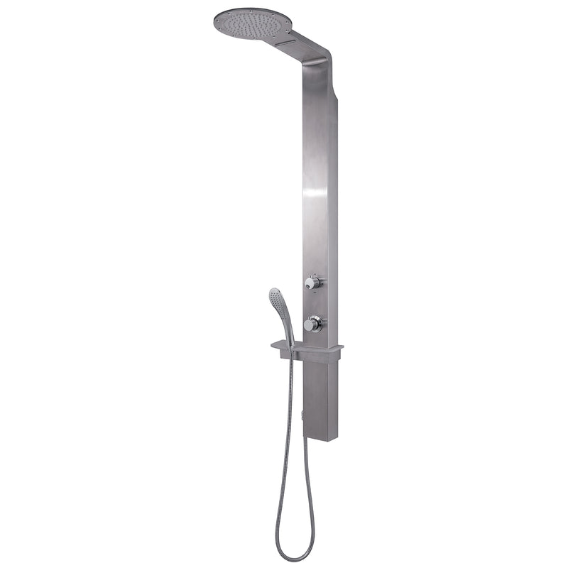 Pannello doccia multifunzione con miscelatore termostatico da cm 145 modello WELLNESS 02 - Spazzolato by CeramicStore | Lo specialista del tuo bagno