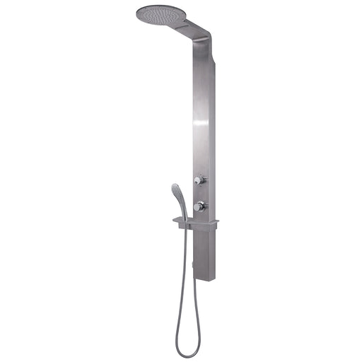 Pannello doccia multifunzione con miscelatore termostatico da cm 145 modello WELLNESS 02 - Spazzolato by CeramicStore | Lo specialista del tuo bagno