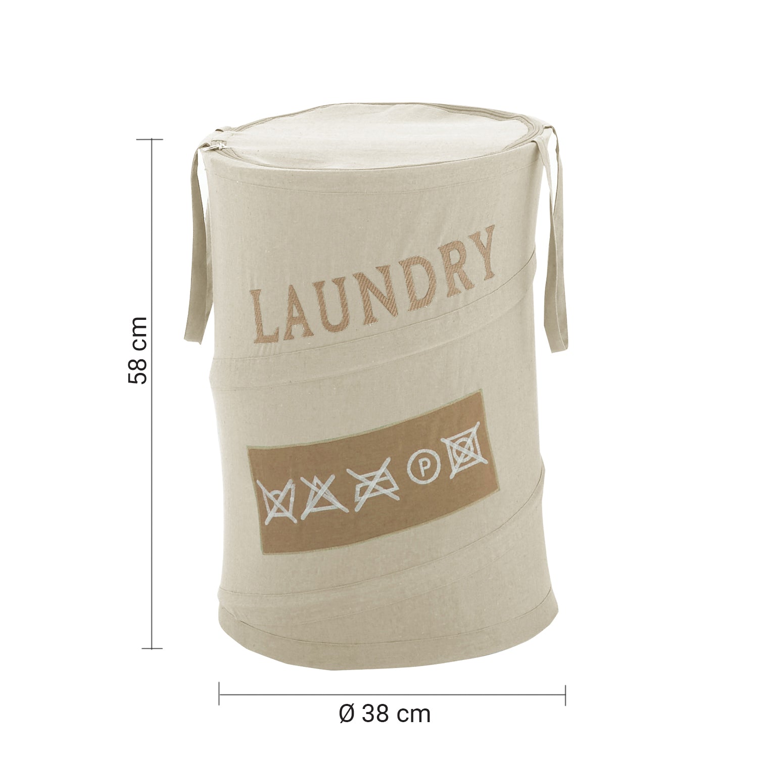 Cesto portabiancheria di Gedy modello Laundry in metallo, cotone e poliestere - Ecrà¹ by CeramicStore | Lo specialista del tuo bagno