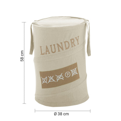 Cesto portabiancheria di Gedy modello Laundry in metallo, cotone e poliestere - Ecrà¹ by CeramicStore | Lo specialista del tuo bagno