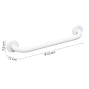Maniglione orizzontale e verticale 90 cm modello Fortis di Gedy - Bianco by CeramicStore | Lo specialista del tuo bagno