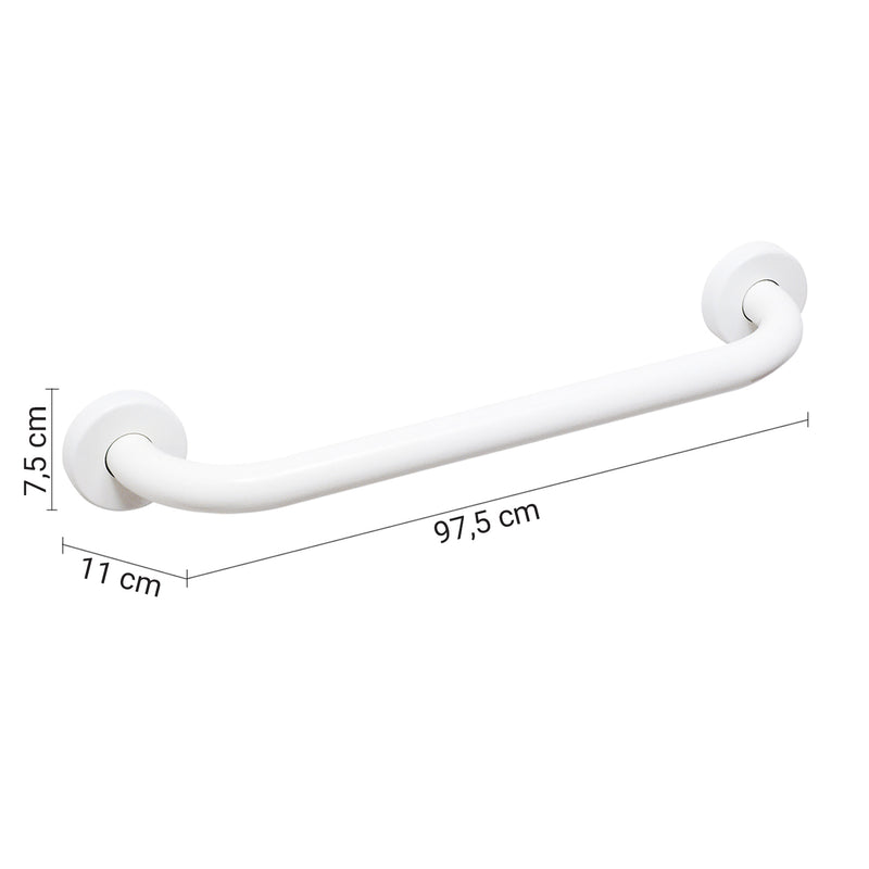 Maniglione orizzontale e verticale 90 cm modello Fortis di Gedy - Bianco by CeramicStore | Lo specialista del tuo bagno