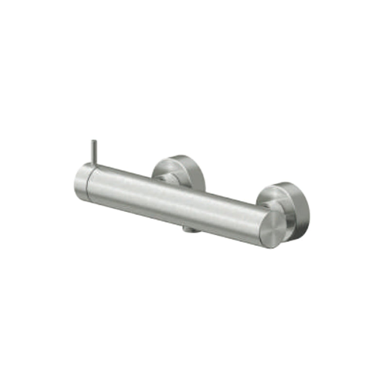 Mezclador monomando externo para ducha RubiFlux serie Aria - Acero Satinado