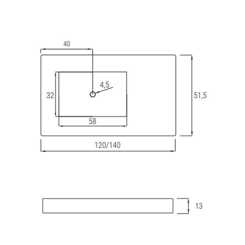 Lavabo a muro 120x51,5 cm con vasca a sinistra BathCore - Bianco
