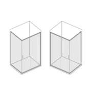 Box doccia 80x140 modello Loop con porta scorrevole cristallo 6 mm anticalcare Smart Clean by CeramicStore | Lo specialista del tuo bagno