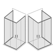 Box doccia tre lati 80x80x80 cm modello Loop con porta scorrevole cristallo 6 mm anticalcare Smart Clean by CeramicStore | Lo specialista del tuo bagno