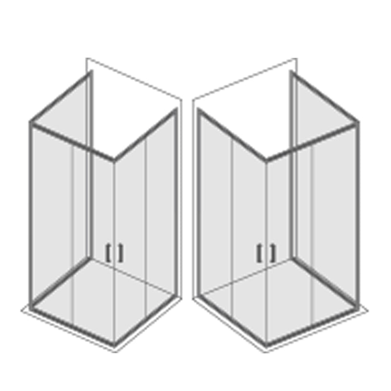 Box doccia tre lati 80x80x80 cm modello Loop con porta scorrevole cristallo 6 mm anticalcare Smart Clean by CeramicStore | Lo specialista del tuo bagno