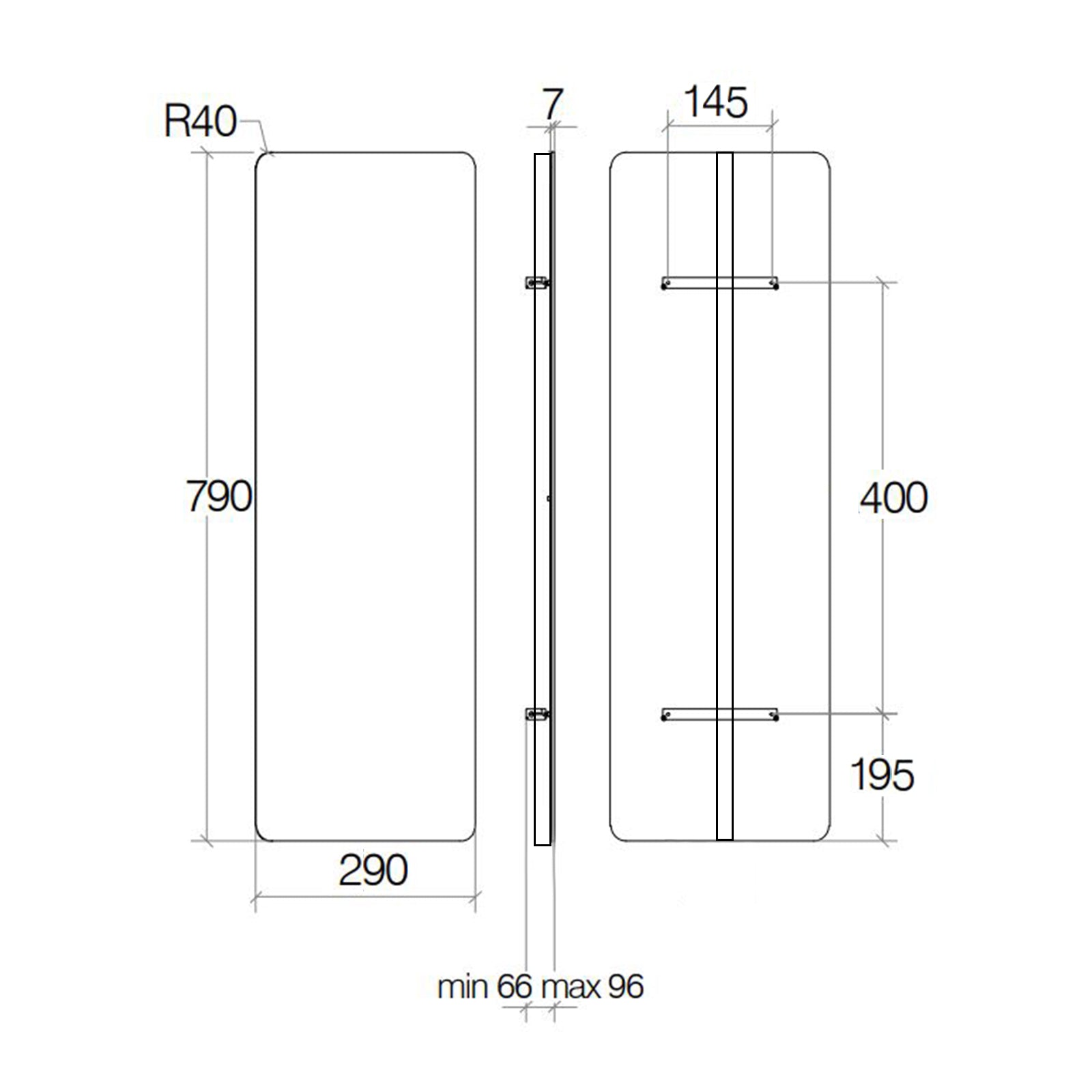 Termoarredo elettrico a muro in acciaio al carbonio collezione Caligo di Lineabeta colore antracite cm 29x79 by CeramicStore | Lo specialista del tuo bagno