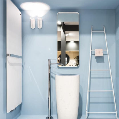 Termoarredo idraulico 886 Watt a muro in acciaio al carbonio collezione Caligo di Lineabeta colore bianco cm 47x159 by CeramicStore | Lo specialista del tuo bagno