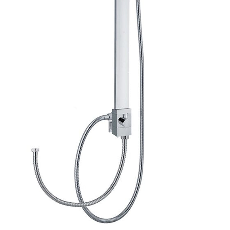 Colonna doccia rettangolare in ottone con deviatore e flessibile 60cm by CeramicStore | Lo specialista del tuo bagno