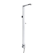 Colonna doccia rettangolare in ottone con soffione e attacco flessibile by CeramicStore | Lo specialista del tuo bagno
