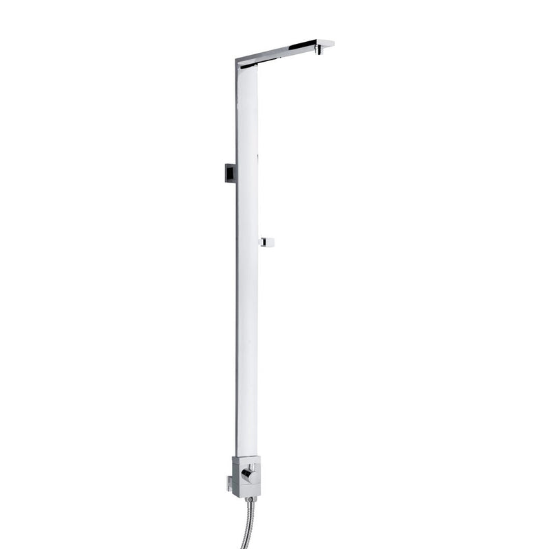 Colonna doccia rettangolare in ottone con soffione, doccino e deviatore MX3Q by CeramicStore | Lo specialista del tuo bagno