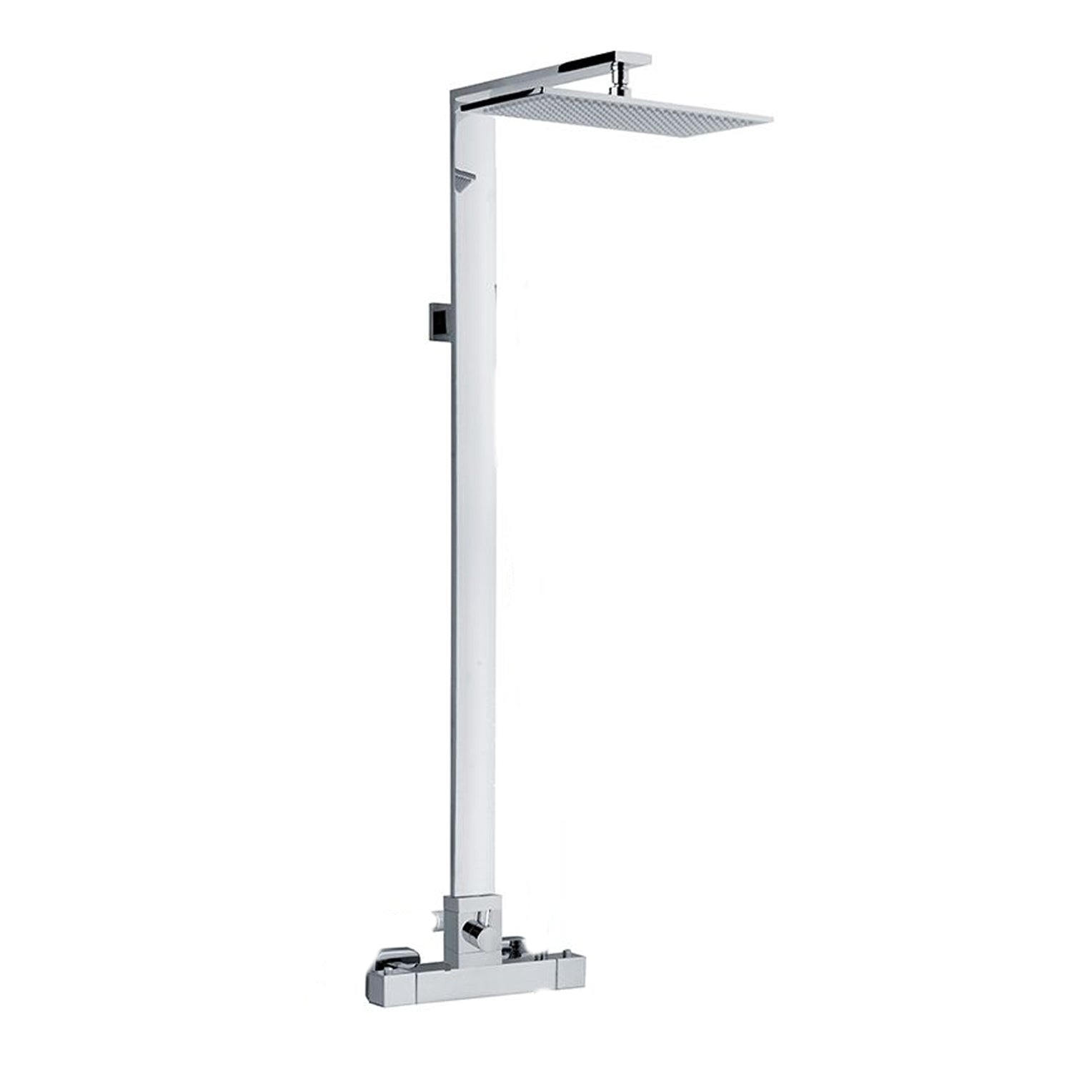 Colonna doccia rettangolare in ottone con deviatore termostatico TM1Q by CeramicStore | Lo specialista del tuo bagno