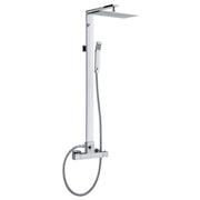 Colonna doccia rettangolare in ottone con soffione, doccino e termostatico TM1Q by CeramicStore | Lo specialista del tuo bagno