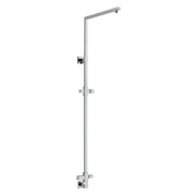 Colonna doccia quadra in ottone con supporto, deviatore e presa acqua a muro by CeramicStore | Lo specialista del tuo bagno