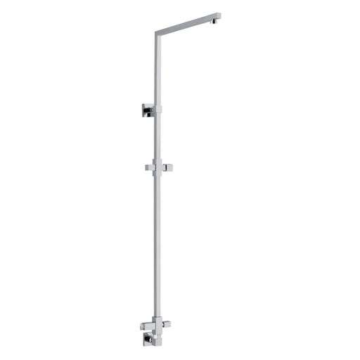 Colonna doccia quadra in ottone con supporto, deviatore e presa acqua a muro by CeramicStore | Lo specialista del tuo bagno