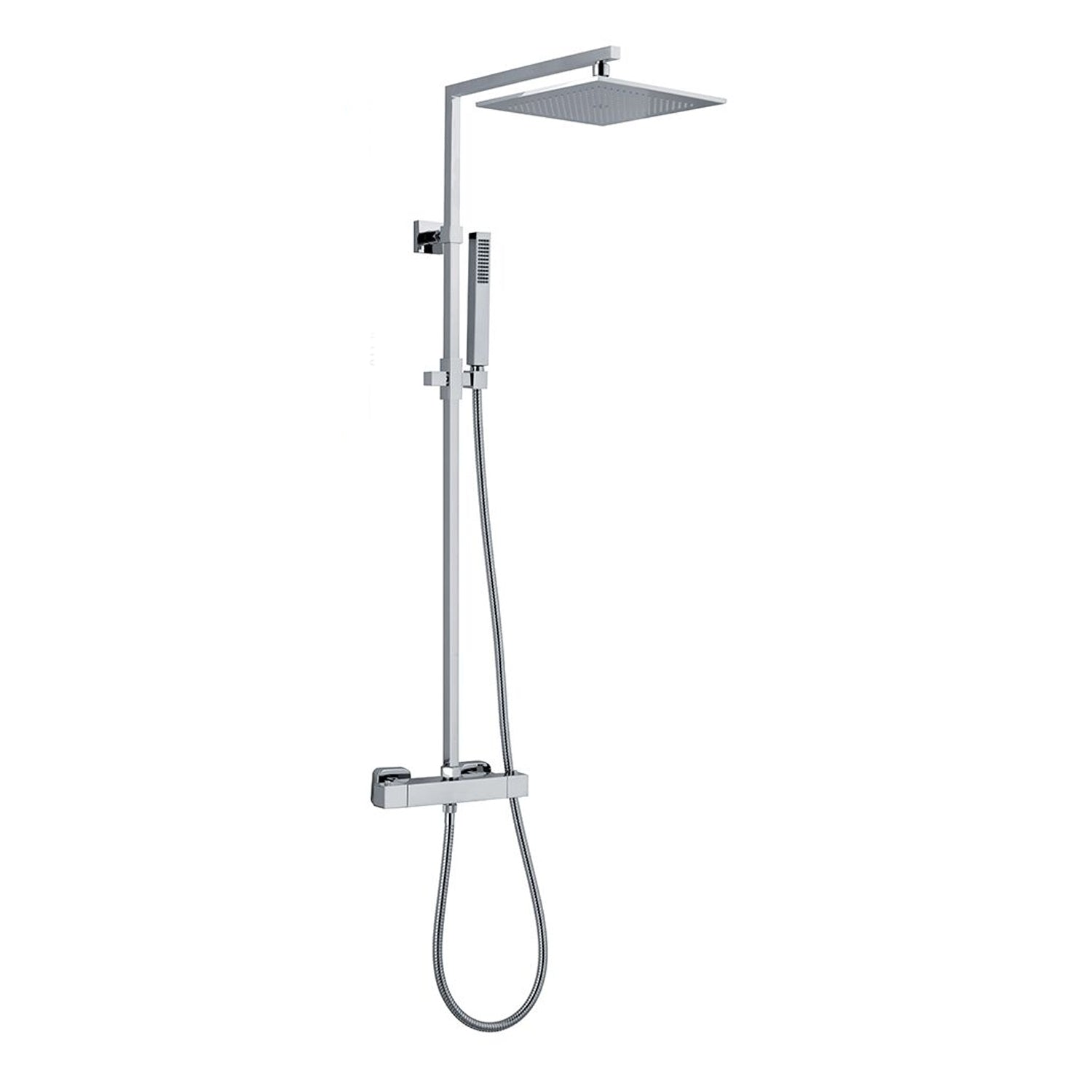 Colonna doccia quadra in ottone con soffione e deviatore MX3Q by CeramicStore | Lo specialista del tuo bagno