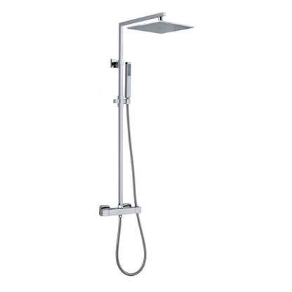 Colonna doccia quadra in ottone con soffione e termostatico TM3Q by CeramicStore | Lo specialista del tuo bagno