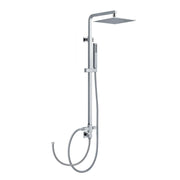 Colonna doccia quadra 25mm con soffione, deviatore e attacco flessibile by CeramicStore | Lo specialista del tuo bagno