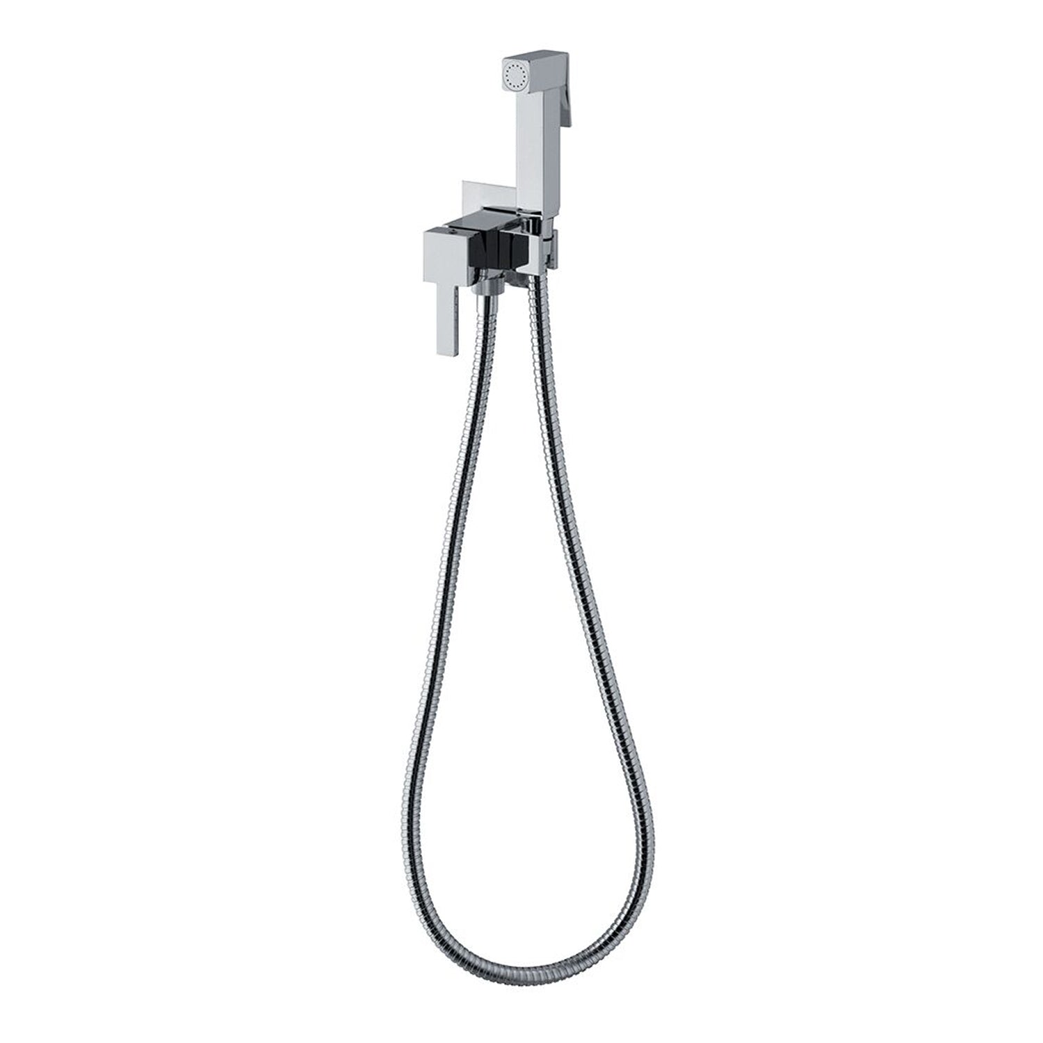 Set idroscopino monogetto con doccia Square, miscelatore e flessibile in ottone by CeramicStore | Lo specialista del tuo bagno