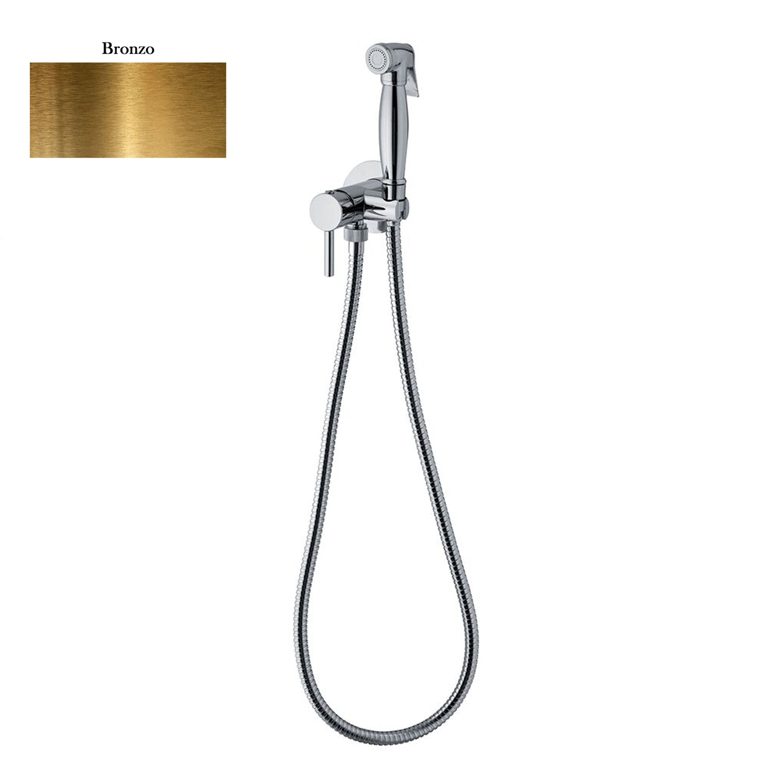 Set idroscopino monogetto con doccia Salomà¨, miscelatore e flessibile in ottone bronzo by CeramicStore | Lo specialista del tuo bagno