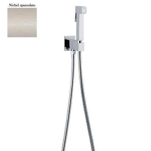 Set idroscopino acqua fredda con doccia Square, rubinetto e flessibile in ottone nichel by CeramicStore | Lo specialista del tuo bagno