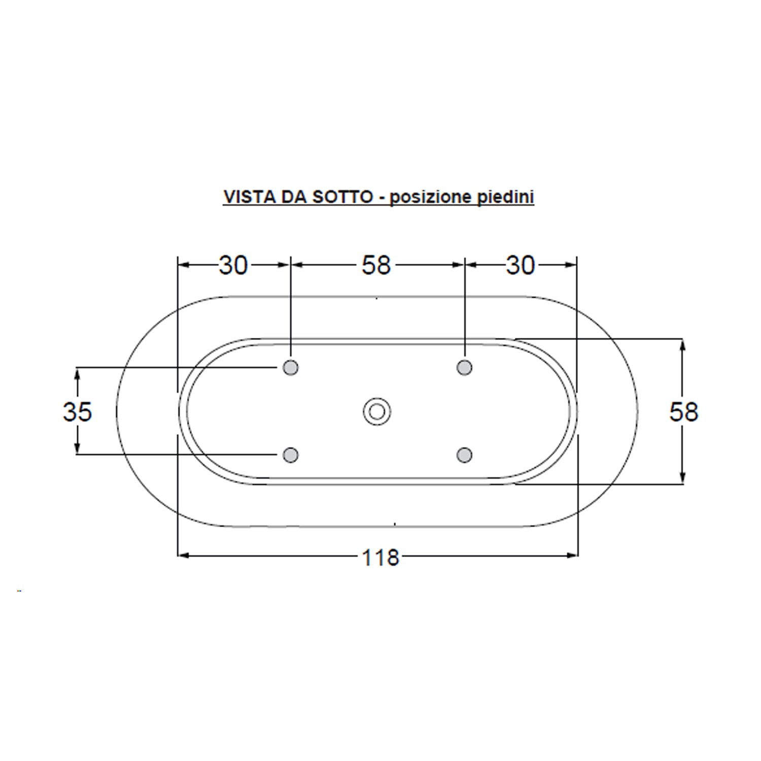 Vasca da bagno modello Inka 180x80cm in acrilico bianco opaco by CeramicStore | Lo specialista del tuo bagno