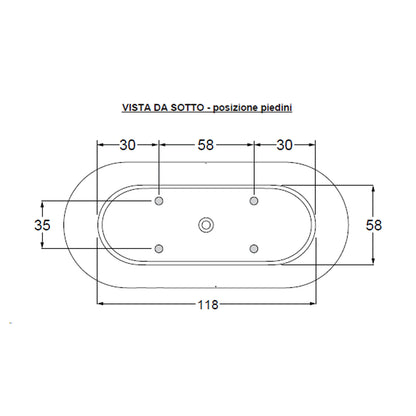 Vasca da bagno modello Inka 180x80cm in acrilico bianco opaco by CeramicStore | Lo specialista del tuo bagno