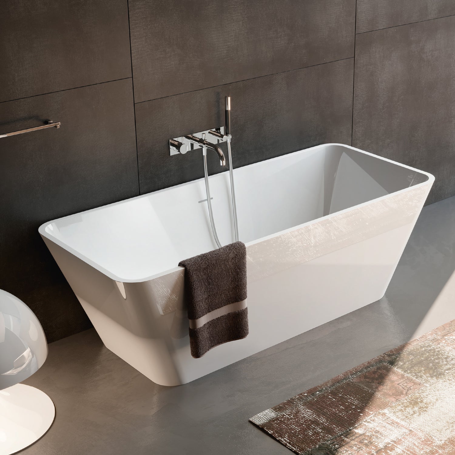 Vasca da bagno modello Viva 165x70cm in solid surface bianco opaco by CeramicStore | Lo specialista del tuo bagno