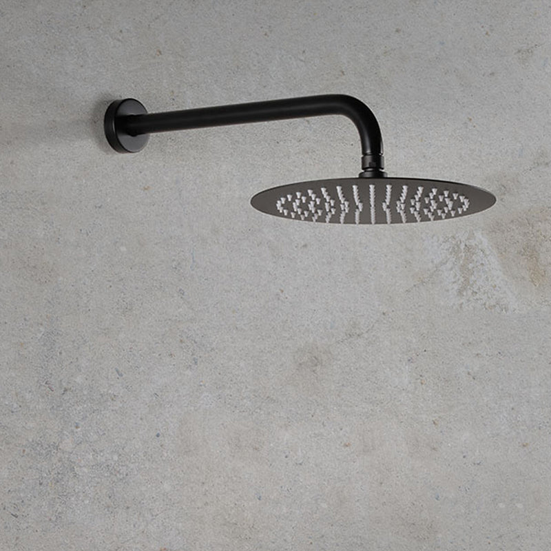 Set doccia tondo con soffione 30 cm, doccetta Judy, presa acqua e flessibile nero opaco Ares by CeramicStore | Lo specialista del tuo bagno